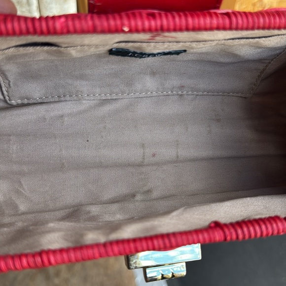 J.Crew Red Straw Clutch W/ Gold Hardware - Picture 11 of 13